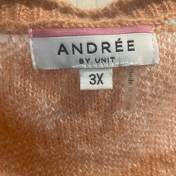 ANDREE BY UNIT Cream and Tan Leopard Sweater - Picture 3 of 3